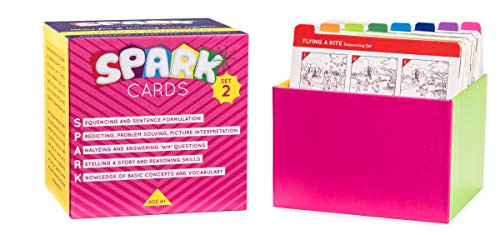Spark Cards Sequence Cards for Storytelling and Picture Interpretation Speech Therapy Game, Special Education Materials, Sentence Building, Problem Solving, Improve Language Skills Box #2