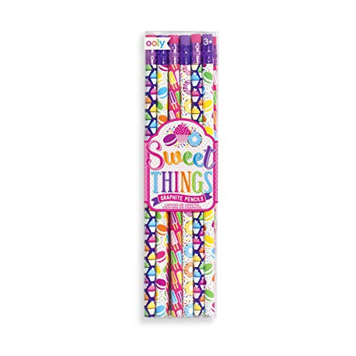 Ooly Sketching and Writing No. 2 Graphite Pencil Set - Sweet Things - 12 Pencils with Erasers