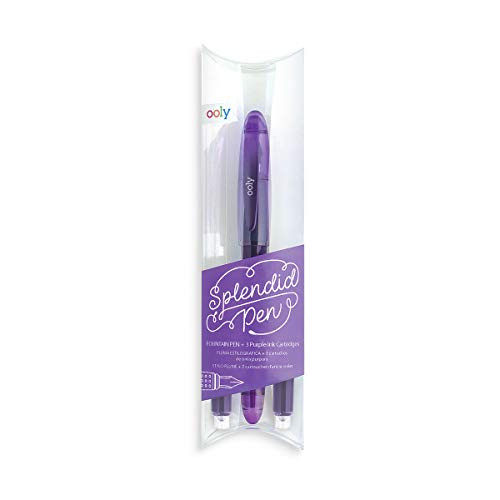 Ooly Splendid Fountain Pen and Ink Refills Set (1 Pen & 3 Ink Refills) - Purple