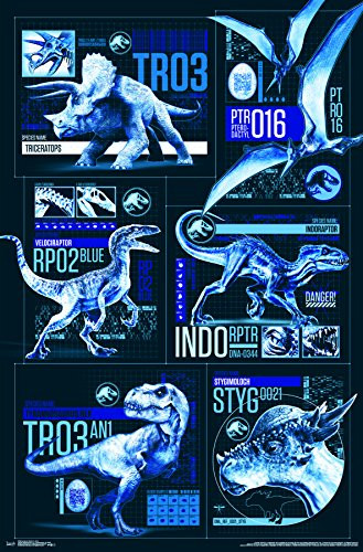 Trends International Jurassic World 2 - Grid Wall Poster, 22.375" x 34", Multi