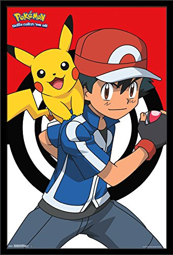 Trends International Wall Poster Pokémon Ash and Pikachu, 22.375 x 34