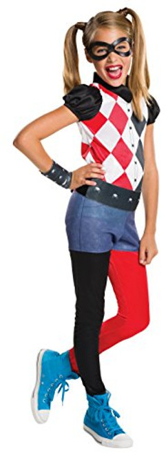 Rubie's Costume Kids DC Superhero Girls Harley Quinn Costume, Small Rubie's Costume Kids DC Superhero Girls Harley Quinn Costume, Small