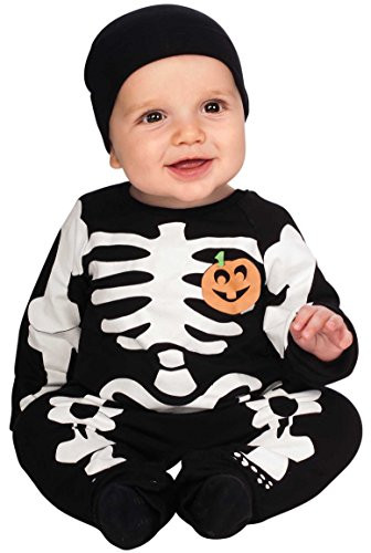 Rubie's My First Halloween Black Skeleton Costume, Black, 6-12 Months