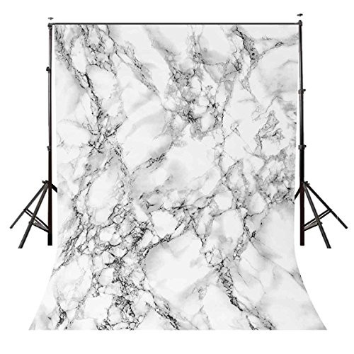 LYLYCTY 5X7ft Marble Texture Backdrop Black and White Tone Marble Texture Photography Backdrop Photo Studio Background Props LYLX375