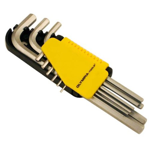 Olympia Tools 04-909 Metric Hex Key Wrench, 9-Piece
