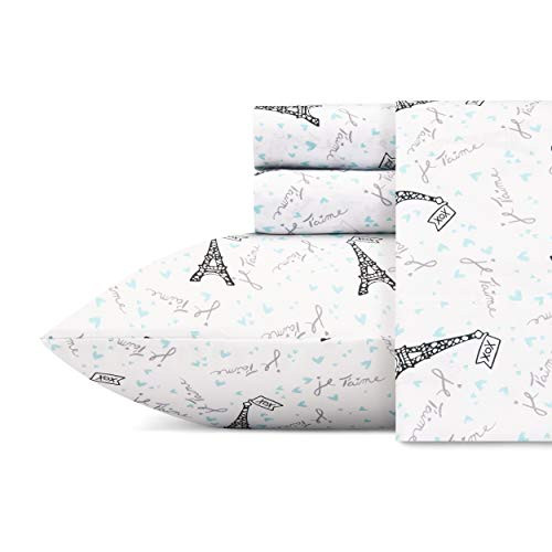 Betsey Johnson Je Taime Paris Sheet Set, King, Betsey Johnson Je Taime Paris Sheet Set, King,