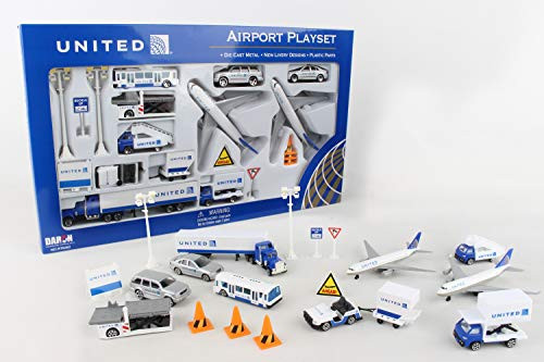 Daron United Airlines 24 Piece Playset
