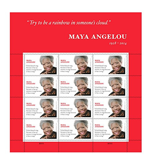 Maya Angelou Sheet of 12 Forever USPS Postage Stamps Scott 4979 By USPS