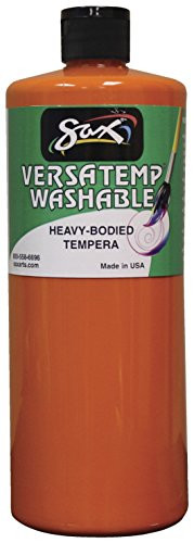 Sax Washable Versatemp Heavy Bodied Tempera Paint, Orange, 1 Quart