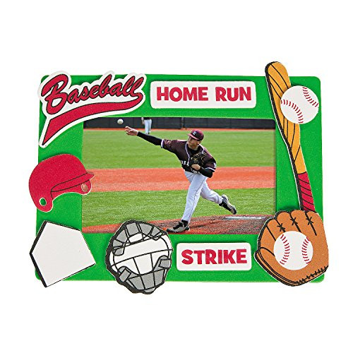 Fun Express Baseball Picture Frame Craft Kits (Makes 12)