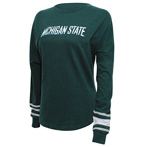 NCAA Michigan State Spartans Women's Campus Specialties Long Sleeve Fan Tee, X-Large, Dark Green