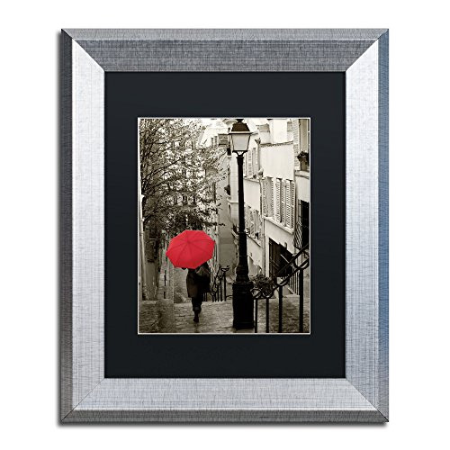 Paris Stroll II by Sue Schlabach, Black Matte, Silver Frame 11x14-Inch Paris Stroll II by Sue Schlabach, Black Matte, Silver Frame 11x14-Inch