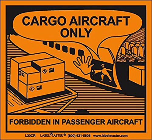 Labelmaster L20CR Cargo Aircraft Only Label, Paper (Pack of 100)