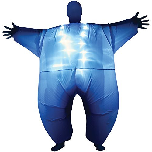 Blue Light-Up Inflatable Megamorph Blow Up Costume - One Size fits Most