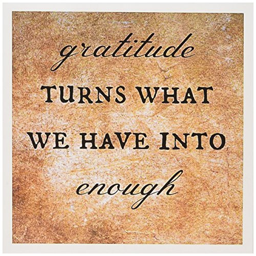 3dRose Gratitude Turns What We Have Into Enough Greeting Cards, Set of 12 (gc_200682_2)