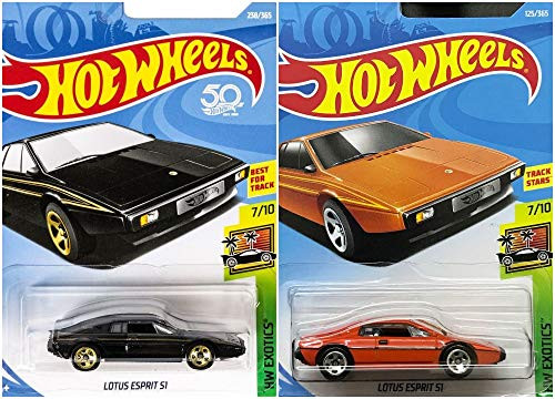 Hot Wheels Lotus Esprit S1 Black 238/365 and Orange 125/365 Bundle