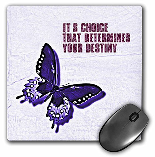 3dRose LLC 8 x 8 x 0.25 Inches Mouse Pad, Purple Butterfly Destiny Inspirational Art Nature Design (mp_31415_1) 3dRose LLC 8 x 8 x 0.25 Inches Mouse Pad, Purple Butterfly Destiny Inspirational Art Nature Design (mp_31415_1)