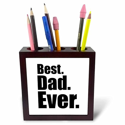 3dRose ph_149806_1 Best Dad Ever Tile Pen Holder, 5-Inch