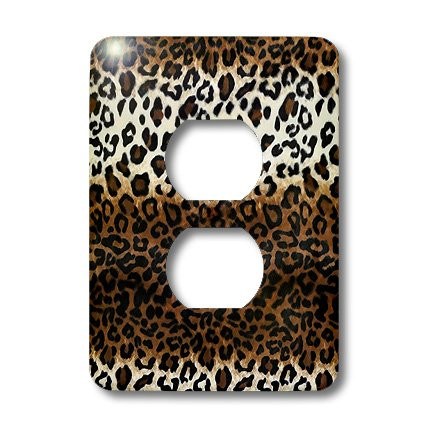 3dRose lsp_155461_6 Brown and Gold Cheetah Pattern Light Switch Cover