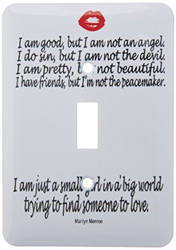 3dRose lsp_200908_1 Famous Marilyn Monroe Quote 2 Single Toggle Switch
