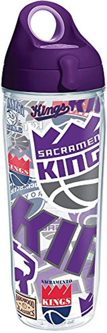 Tervis 1277204 NBA Sacramento Kings All Over Tumbler with Wrap and Purple Lid 24oz Water Bottle, Clear Tervis 1277204 NBA Sacramento Kings All Over Tumbler with Wrap and Purple Lid 24oz Water Bottle, Clear
