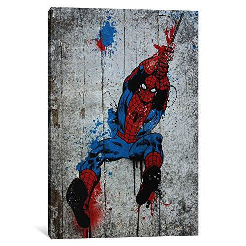 iCanvasART 1 Piece Marvel Comic Book: Spider-Man Spray Paint Canvas Print by Marvel Comics, 12 x 8/0.75" Deep