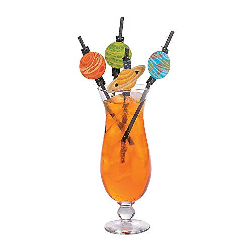 Fun Express Outer Space Party Paper Straws - 24 Piece Pack