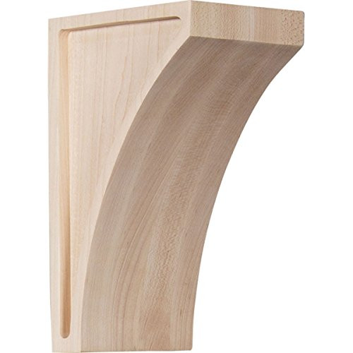 Ekena Millwork CORW03X03X06LWRO Wood Corbel, 3"W x 3 1/2"D x 6"H, Red Oak