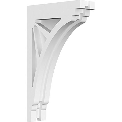 Ekena Millwork CORP01X06X10ST Stanford PVC Corbel, 1 7/8"W X 6"D X 10"H, White