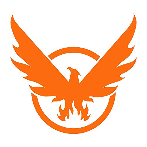 JINX The Division 2 Phoenix on Board Car Window Die Cut Vinyl Decal Sticker, Orange