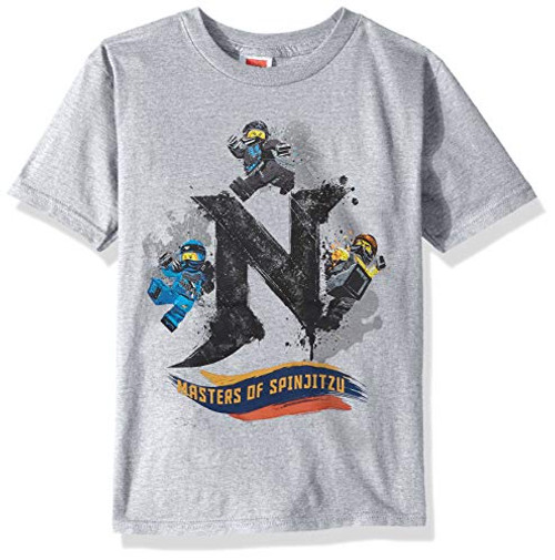 LEGO Ninjago Boy's Little Ninjago Masters of Spinjitzu Shirt, Gray 7 LEGO Ninjago Boy's Little Ninjago Masters of Spinjitzu Shirt, Gray 7