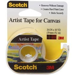 3M Bulk Buy (3-Pack) Scotch Artist Tape for Canvas .75 inch x 10 Yard FA2010