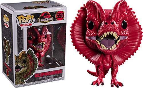 Funko Pop Movies: Jurassic Park - Red Dilophosaurus Collectible Figure, Multicolor