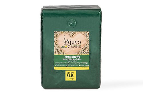 Ethiopian Yirgacheffe Coffee - Roasted (5 lb. Whole Bean) Ethiopian Yirgacheffe Coffee - Roasted (5 lb. Whole Bean)
