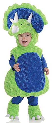 Underwraps Toddler's Triceratops Belly Babies Costume, Green/Blue, Extra Large (4-6)
