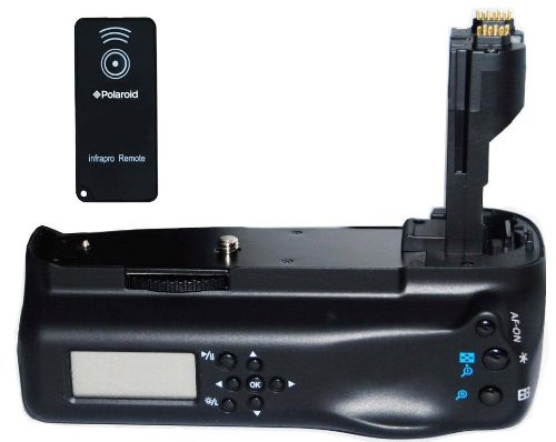 Polaroid Wireless LCD Display Performance Battery Grip For Canon Eos 7D Digital Slr Camera - Remote Shutter Release Included