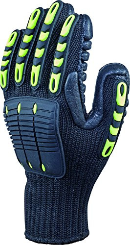 Elvex Delta Plus VV904JA10 Safety Gloves - Polyester/Cotton - SZ10, Capacity, Volume, Polyester/Cotton, 10, Black