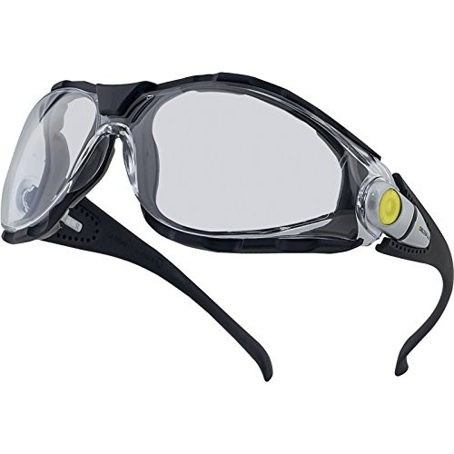 Elvex Delta Plus PACAYLVIN Pacaya Safety Glasses, Capacity, Volume, Polycarbonate Lens, One Size, Black Frame/Grey Accent