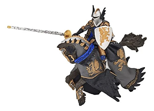 Papo Dragon Black Prince and Horse Toy Figure