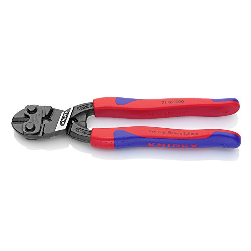 Knipex 71 02 200 Compact Bolt Cutters"CoBolt" 7,87" with soft handle
