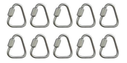 10 Pieces Stainless Steel 316 Delta Quick Link 1/8" (3.5mm) Marine Grade Triangle