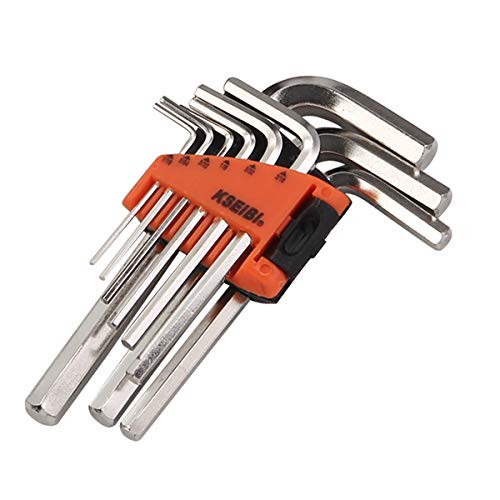 KSEIBI 201660 Allen Hex Key Wrench Set 9pcs Short Arm (SAE)