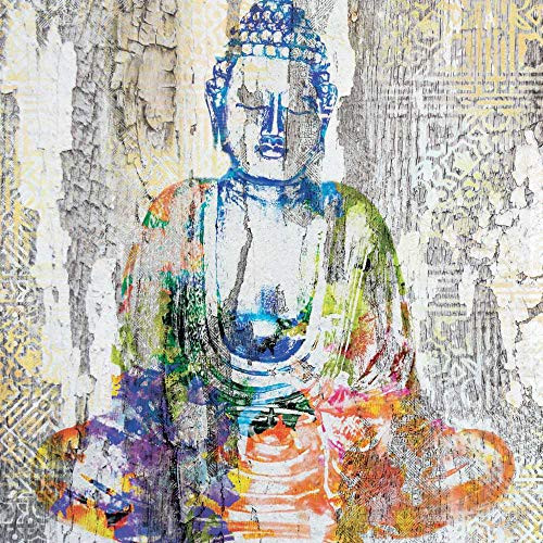 Paperproducts Design 1253041 Zen Beverage Napkin, 5" x 5", Multicolor