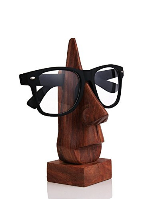 Best for Gift Wooden Handmade Nose-Shaped Eyeglass Spectacle Holder, Eyeglass Sunglass Spec Stand Holder Home Office Desk Decorative Utility Gift Accessories