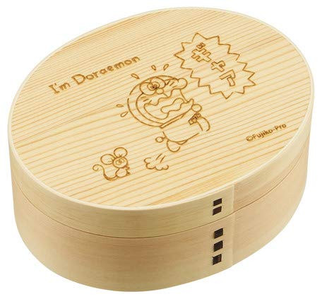 OSK Doraemon Magewappa Cedar Wood 480ml Bento Lunch Box Japan Import WR-1