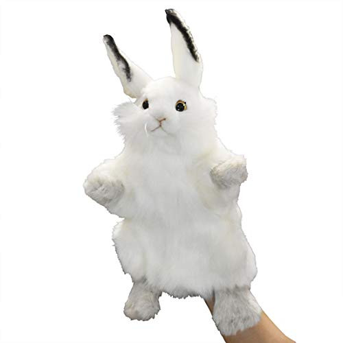 Hansa Toys USA 7156 Plush Hand Puppet White Bunny