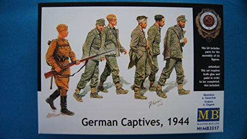 Master Box German Captives 1944 (5 and 1 Russian Soldier) Figure Model Building Kits (1:35 Scale)