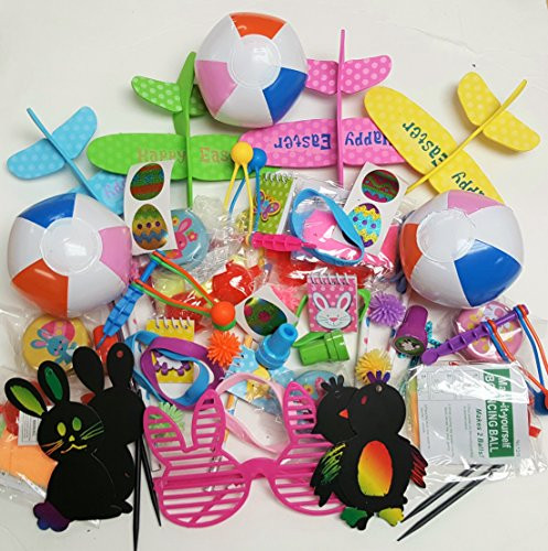 happy deals (50 Pc) Easter Toys and Novelty Assortment (50 Pc Easter Toys)