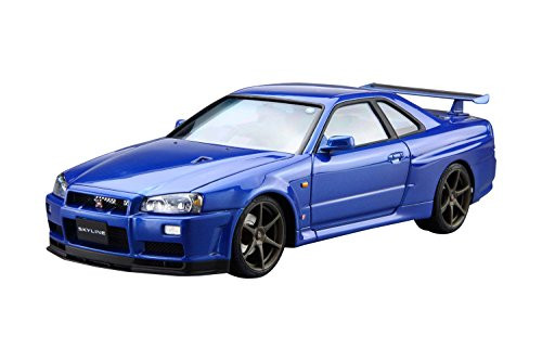 Aoshima 1/24 Model Car No.8 Nissan BNR34 Skyline GT-R V-spec? '02 Model Kit(Japan Import)