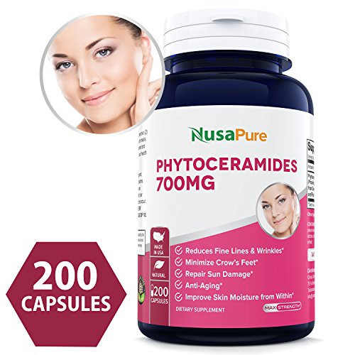 Best Phytoceramides 700mg 200 Capsules ? Non-GMO & Gluten Free Powerful Skin Repair & Rejuvenation ? All Natural Plant Derived Anti-Aging Powerhouse for Reduced Fine Lines & Wrinkles